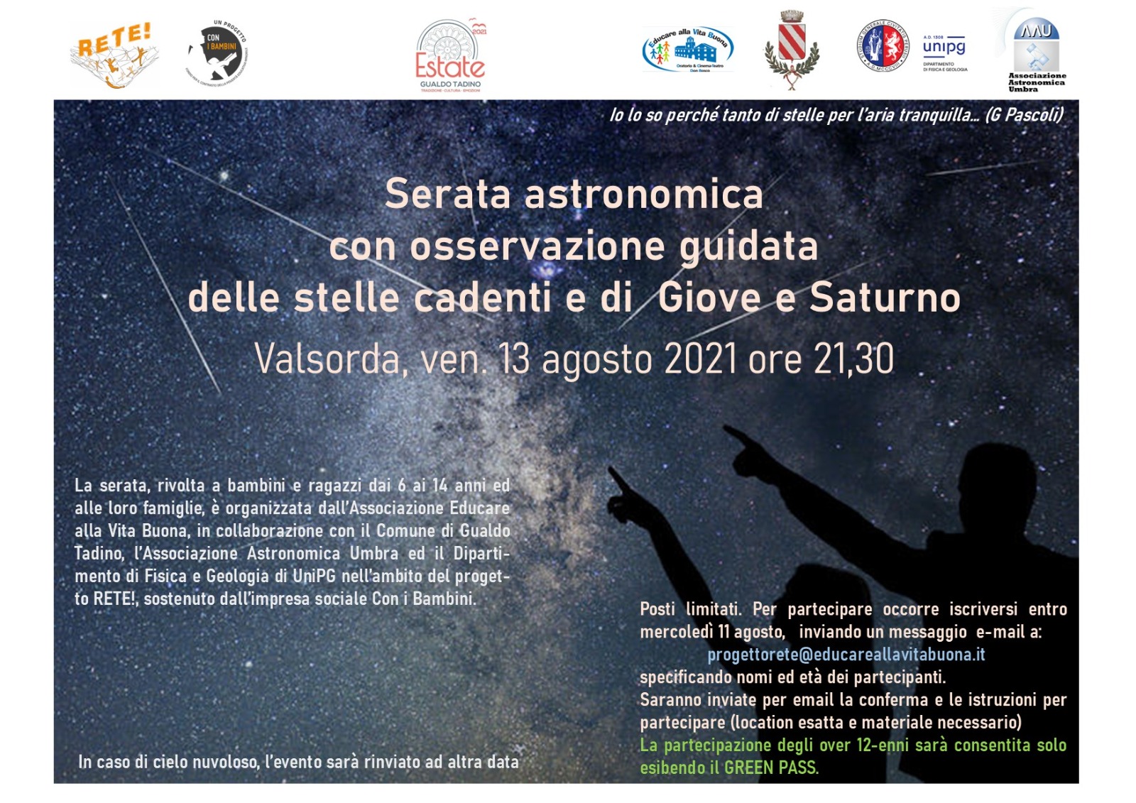 serata 13 agosto prog. Rete!